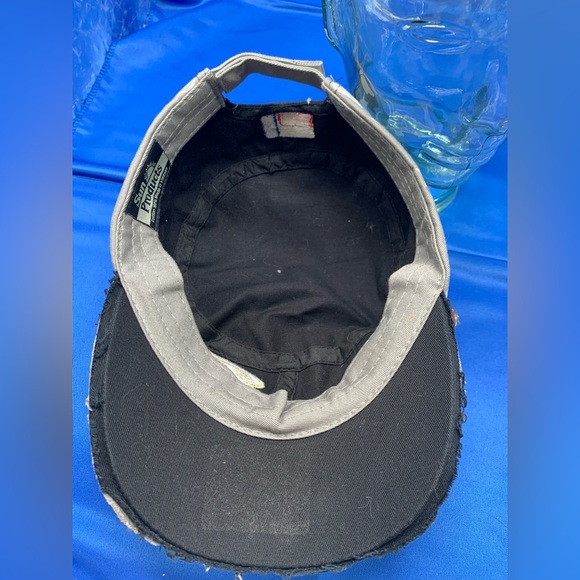 Vintage Texas Distressed Unisex Hat Revolution adjustable Faded Black & Gray HTF - Picture 5 of 7